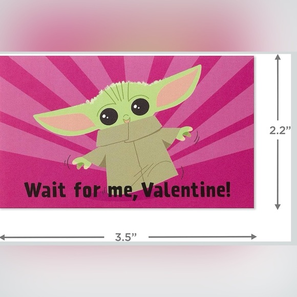 Hallmark Baby Yoda Valentine Cards, Foldable, Pack of 18 - NEW - Picture 2 of 2